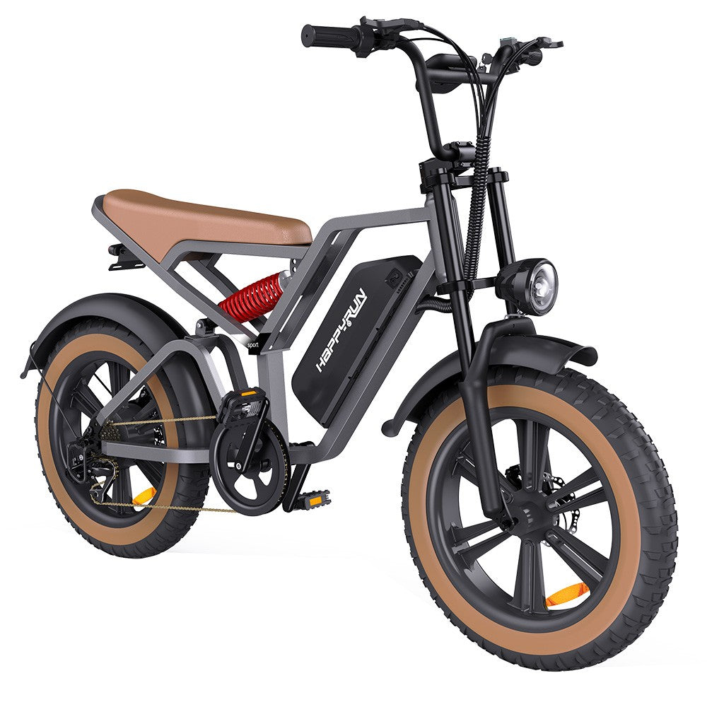 HAPPYRUN G60 Electric Bike 20*4.0 inch Fat Tire 48V 750W Brushless Motor 48V 18Ah Removable Battery 50km/h Max Speed Shimano 7-Speed Gear