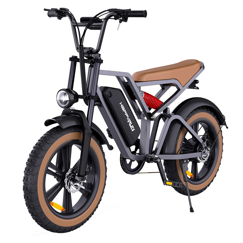 HAPPYRUN G60 Electric Bike 20*4.0 inch Fat Tire 48V 750W Brushless Motor 48V 18Ah Removable Battery 50km/h Max Speed Shimano 7-Speed Gear