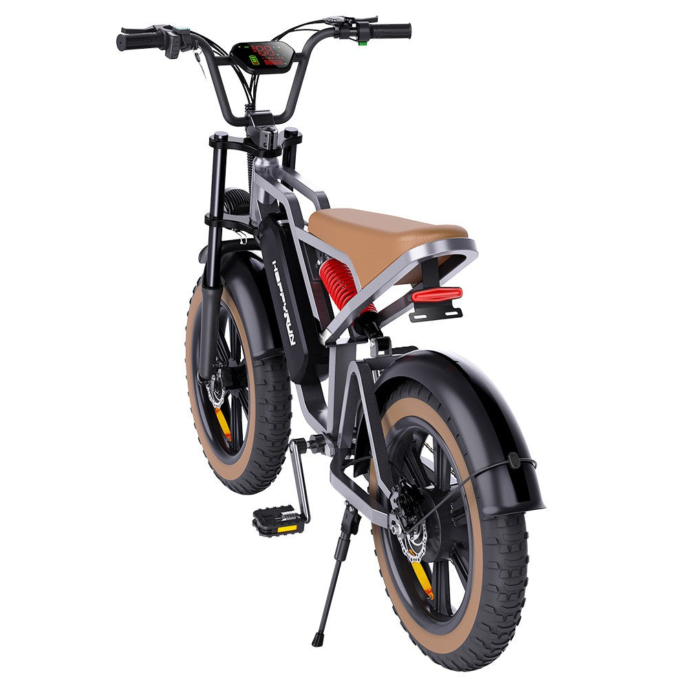 HAPPYRUN G60 Electric Bike 20*4.0 inch Fat Tire 48V 750W Brushless Motor 48V 18Ah Removable Battery 50km/h Max Speed Shimano 7-Speed Gear