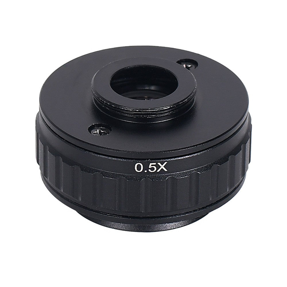 HAYEAR 0.5X C-Mount Lens Adapter, Microscope Camera Connector, Focus Adjustable, Trinocular Stereo Micro