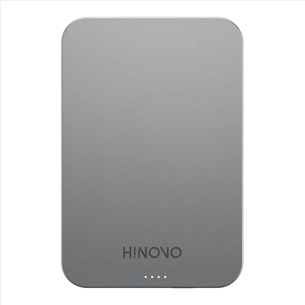 HINOVO MB1-10000 Wireless Portable Charger 10000mAh Magnetic Power Bank Wireless Magnetic Juice Battery Pack, Compatible with MagSafe Magnetic Phone Case, Wireless Charging Battery Pack for iPhone 14/13/12 Series Fast-Charging Ultra Slim & Light
