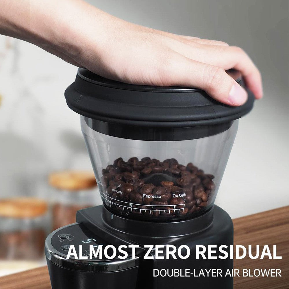 HiBREW G3 Electric Coffee Grinder, 34-Gear Scale, 210g Bean Container, 100g Powder Tank, 48mm Conical Burr, Anti-Static Function, Manual/Auto Mode