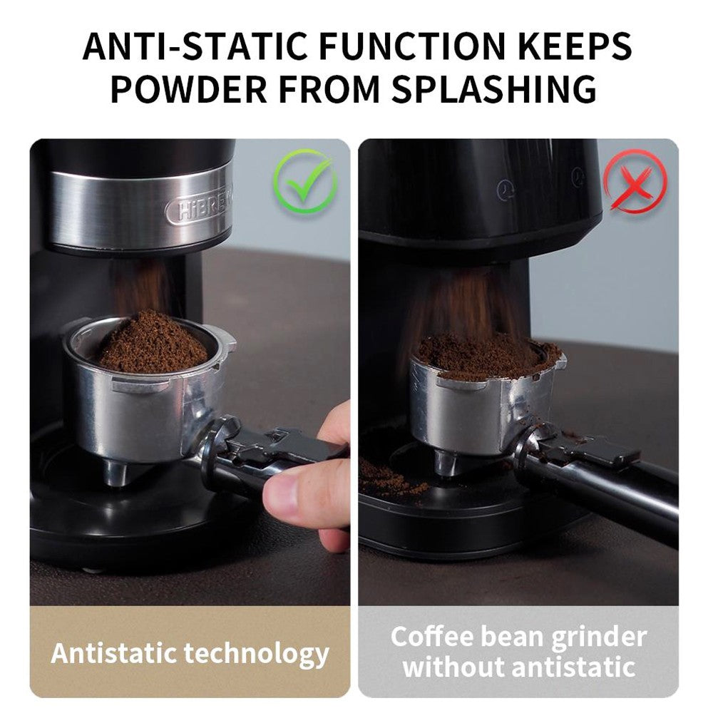 HiBREW G3 Electric Coffee Grinder, 34-Gear Scale, 210g Bean Container, 100g Powder Tank, 48mm Conical Burr, Anti-Static Function, Manual/Auto Mode