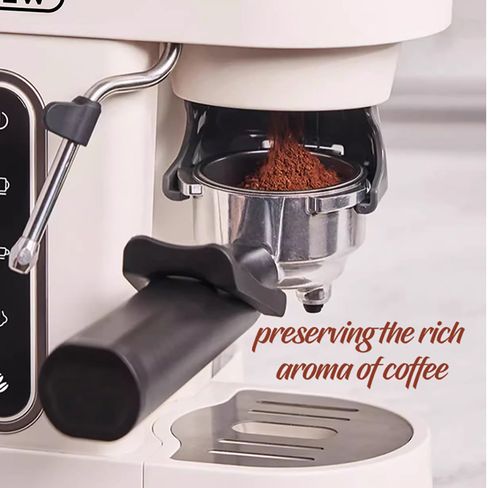 HiBREW H14 Espresso Coffee Machine, 20 Bar High Pressure, 15-gear Grinder Setting, Pre-brew Function, NTC Temperature Control, Cup Capacity Setting - Beige