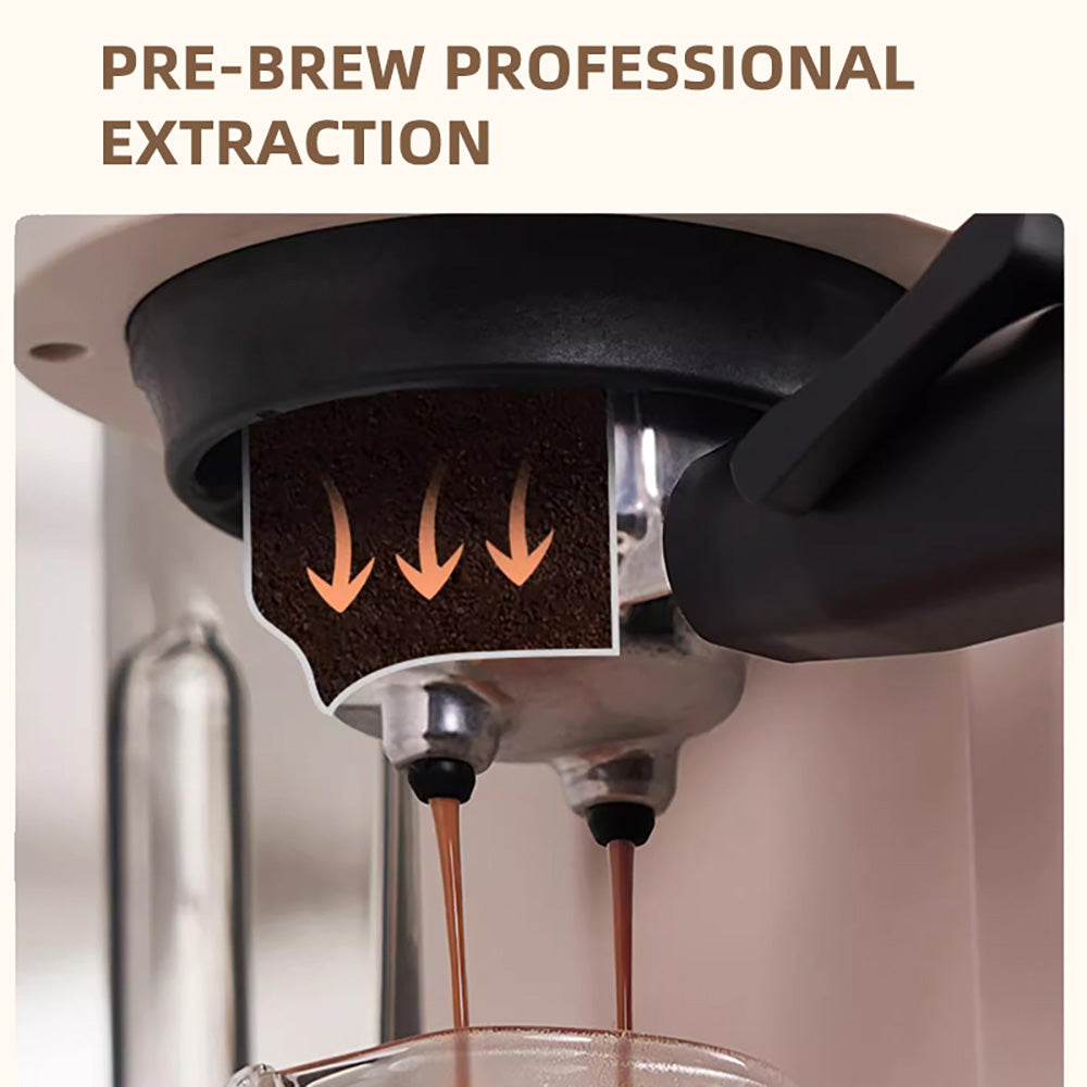 HiBREW H14 Espresso Coffee Machine, 20 Bar High Pressure, 15-gear Grinder Setting, Pre-brew Function, NTC Temperature Control, Cup Capacity Setting - Beige