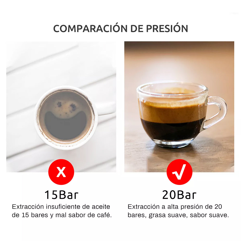 HiBREW H5 1050W Coffee Maker, 20 Bar Semi-Auto Cappuccino Espresso Coffee Machine, 1.5L Capacity, Temperature Display
