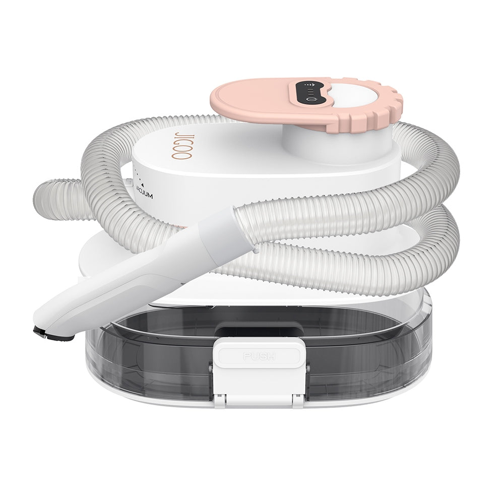 JIGOO P300 11 in 1 Pet Grooming Vacuum Kit, 3 Speed Modes, 4L Dust Cup, 4 Guide Combs, Low Noise - US Plug