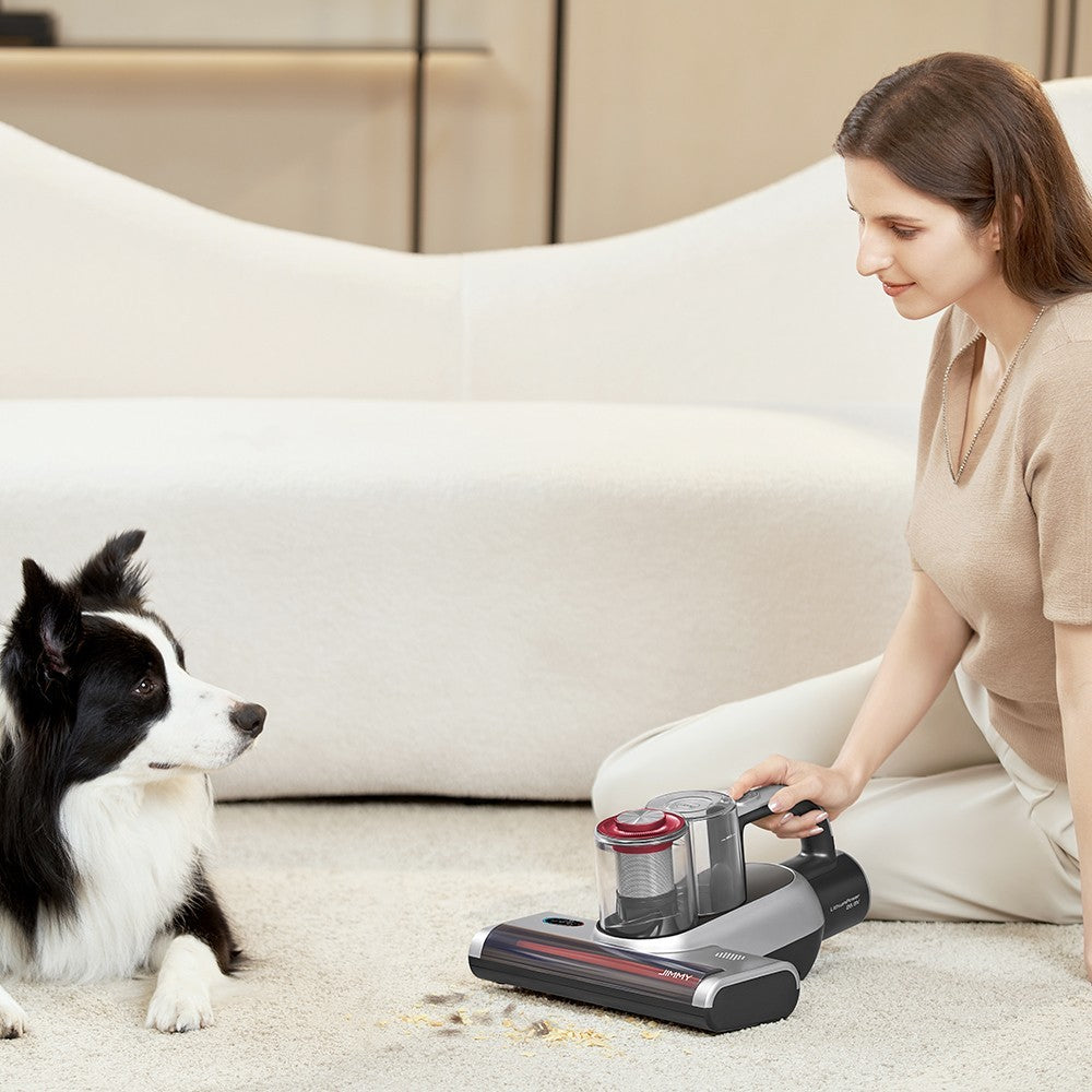 JIMMY BD7 Pro Cordless Double Cup Anti-Mite Vacuum Cleaner, 250W 6Kpa, Bed Vacuum Cleaner, Smart Dust Sensor UV & Ultrasound Technology, Negative Ion Function, 30Mins Runtime, LED Display