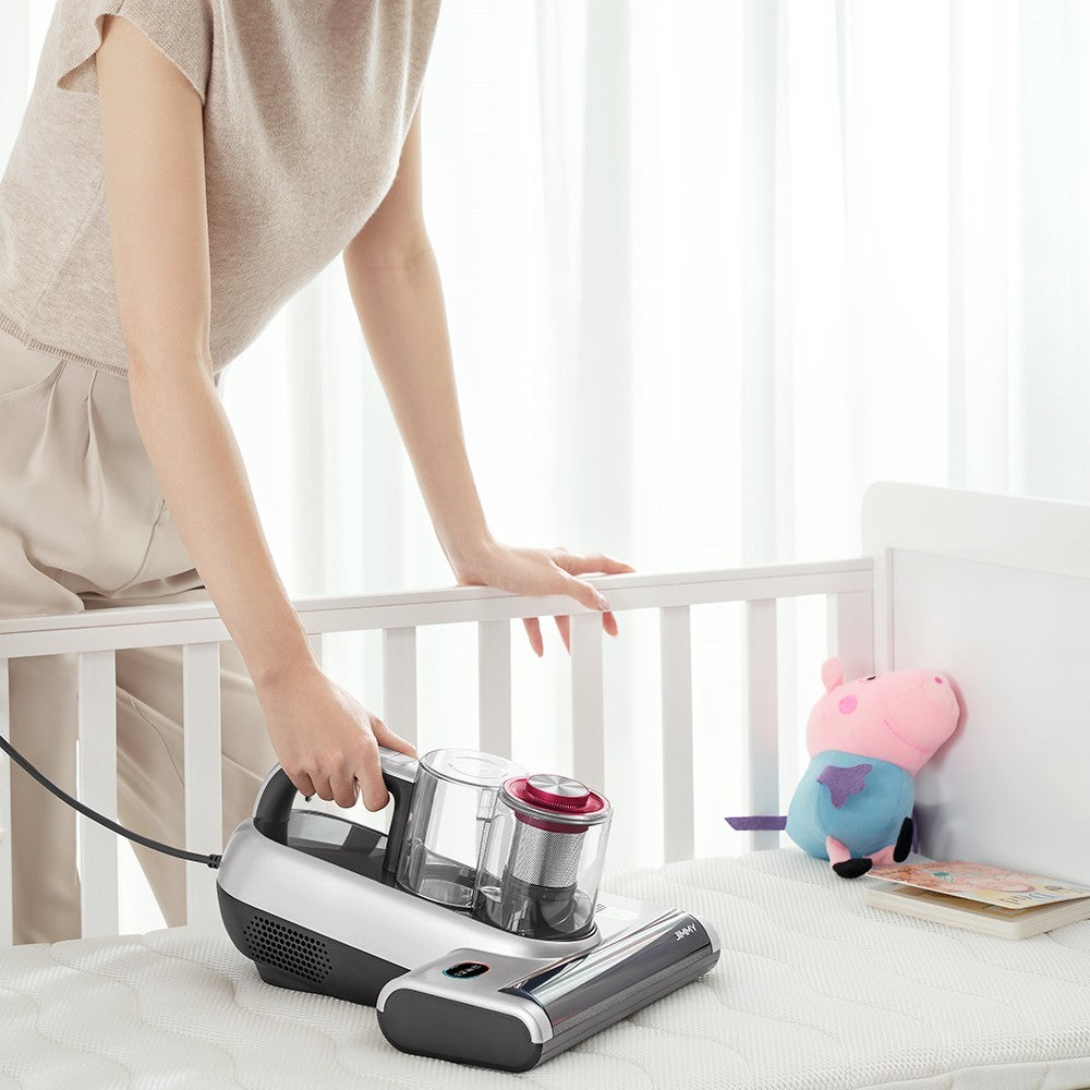 JIMMY BX6 Pro Double Cup Bed Vacuum Cleaner for Mattress with UV Light, 600W 16Kpa Suction, UV sterilizationKilling 99.9% bacteria, LED Display with Smart Dust Sensor, Handheld Vacuum Cleaner for Bed & Sofa