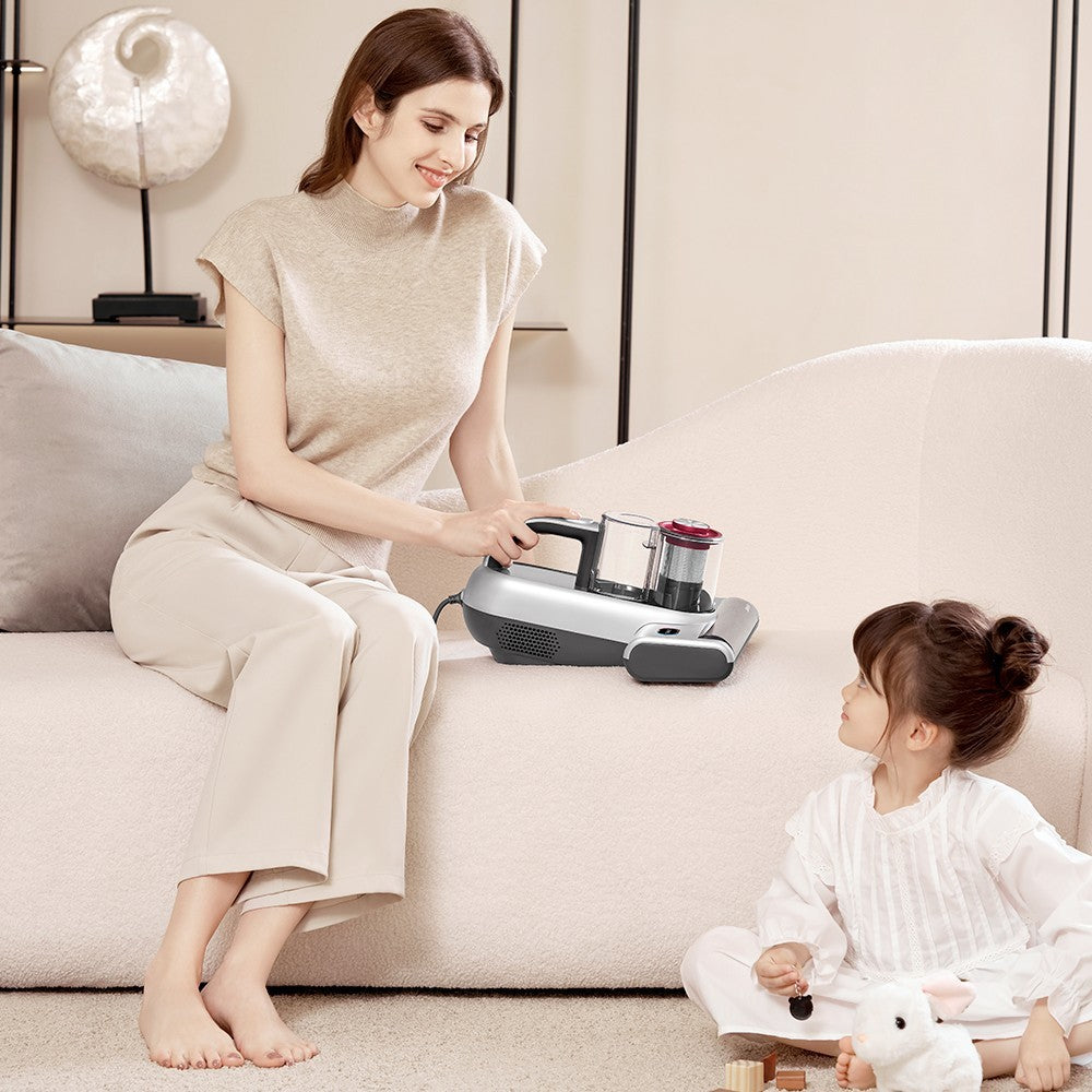 JIMMY BX6 Pro Double Cup Bed Vacuum Cleaner for Mattress with UV Light, 600W 16Kpa Suction, UV sterilizationKilling 99.9% bacteria, LED Display with Smart Dust Sensor, Handheld Vacuum Cleaner for Bed & Sofa
