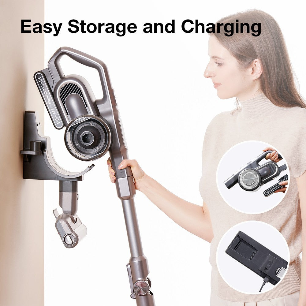 JIMMY H10 Flex Mopping Version Handheld Cordless Vacuum Cleaner, 245AW 26Kpa Suction, Intelligent Dust Sensor, Auto Power Adjust, 2500mAh Battery, 80Mins Runtime, 0.6L Dust Cup, With LED Headlights