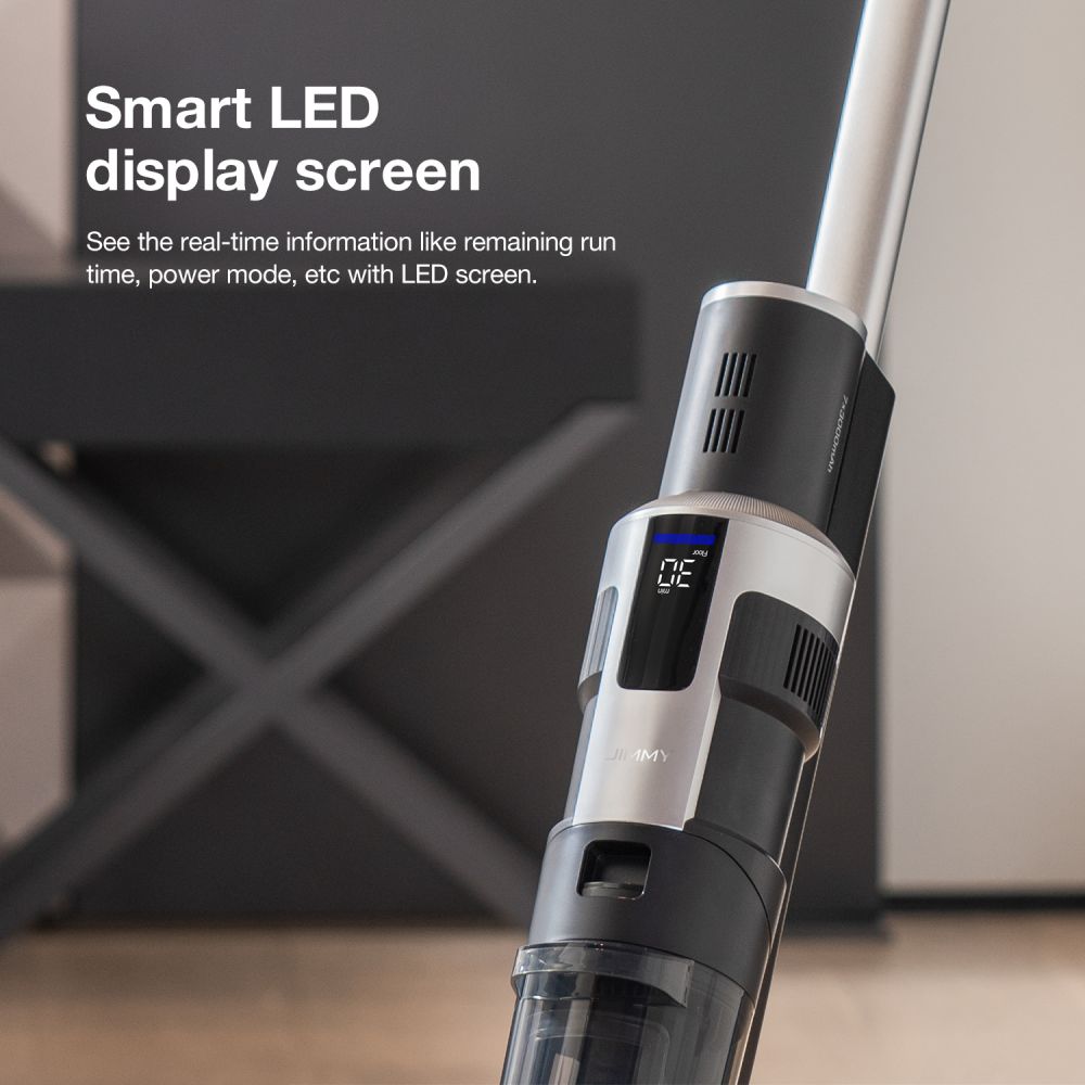 JIMMY HW9 Cordless Wet and Dry Vacuum Cleaner, Self-Cleaning, 400ml Dust Water Tank, Waterproof Brushless Motor, Water Spray Control, LED Display