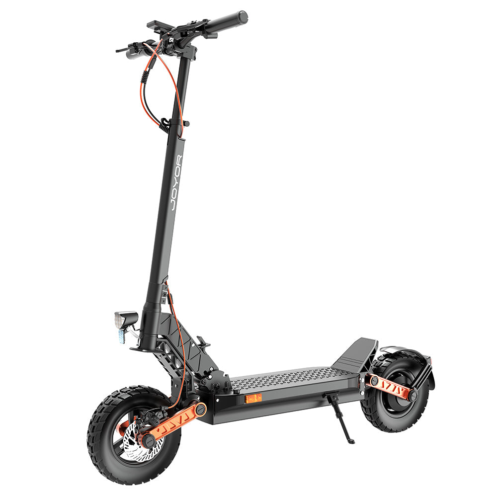 JOYOR S5-Z Electric Scooter, 48V 13Ah Battery, 600W Motor, 10*3.0 inch Tires, 25km/h Speed, 55km Range, Aluminum Alloy Frame 6 Light System Turn signal Dual Disc Brake - Black