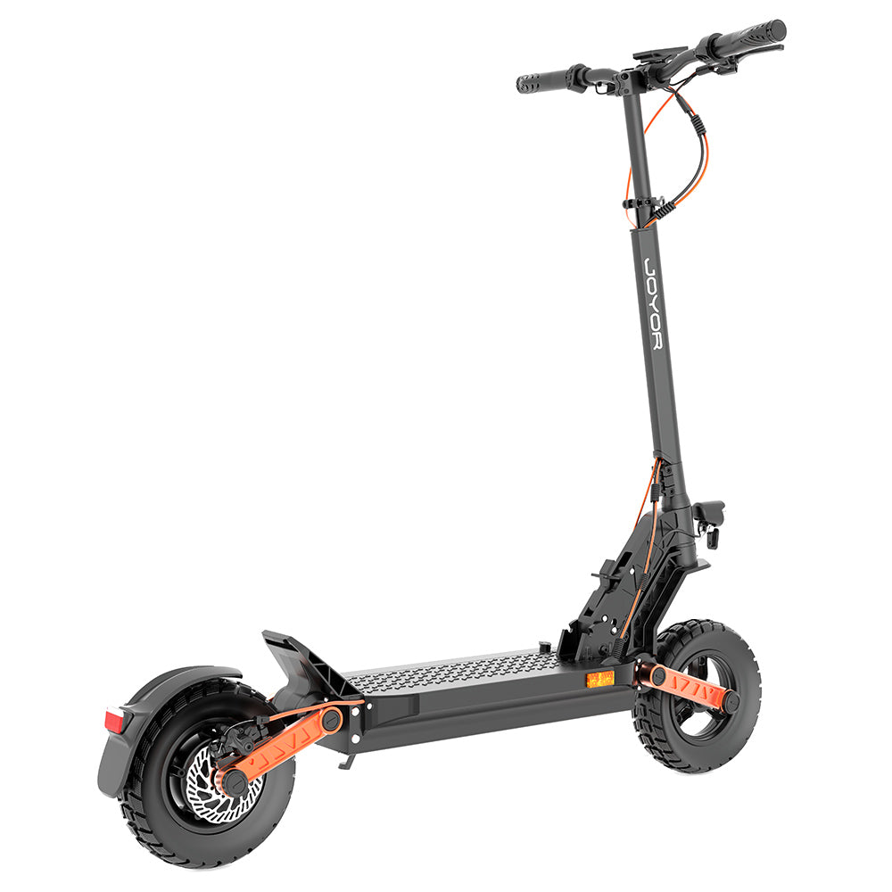 JOYOR S5-Z Electric Scooter, 48V 13Ah Battery, 600W Motor, 10*3.0 inch Tires, 25km/h Speed, 55km Range, Aluminum Alloy Frame 6 Light System Turn signal Dual Disc Brake - Black