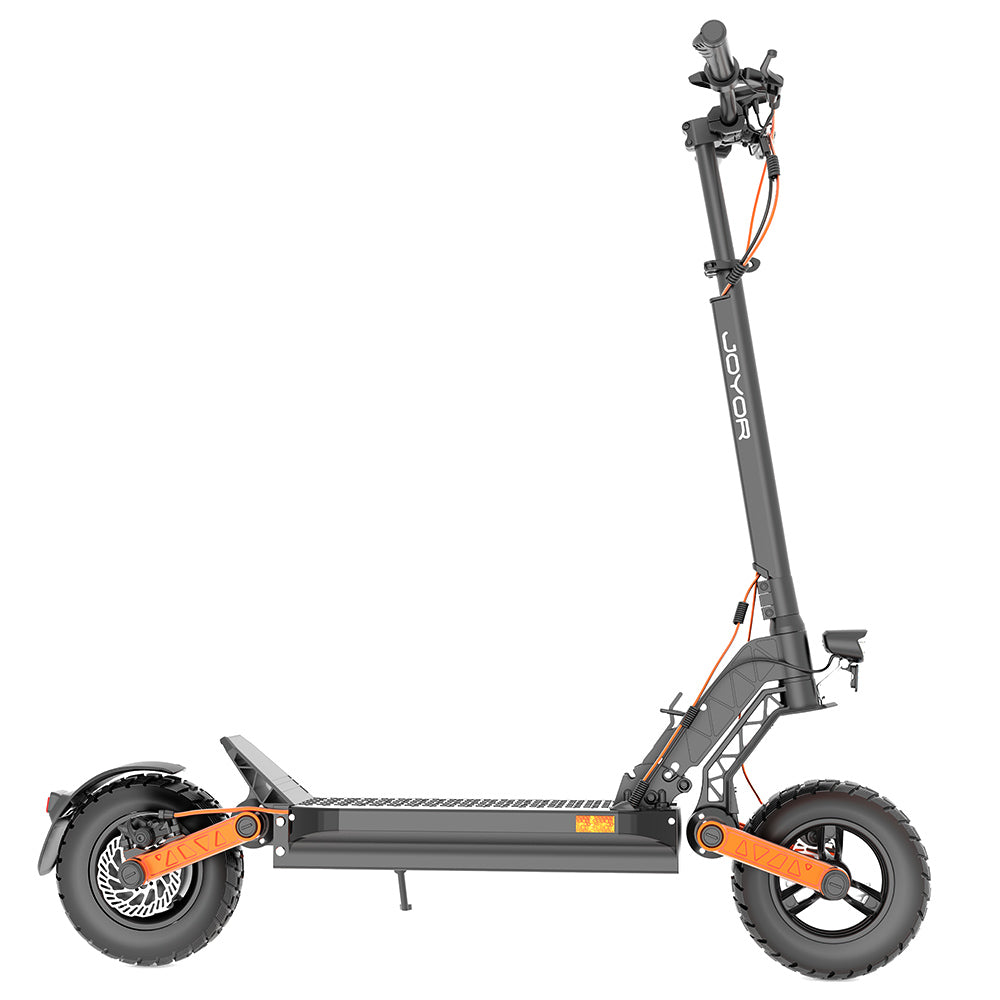 JOYOR S5-Z Electric Scooter, 48V 13Ah Battery, 600W Motor, 10*3.0 inch Tires, 25km/h Speed, 55km Range, Aluminum Alloy Frame 6 Light System Turn signal Dual Disc Brake - Black