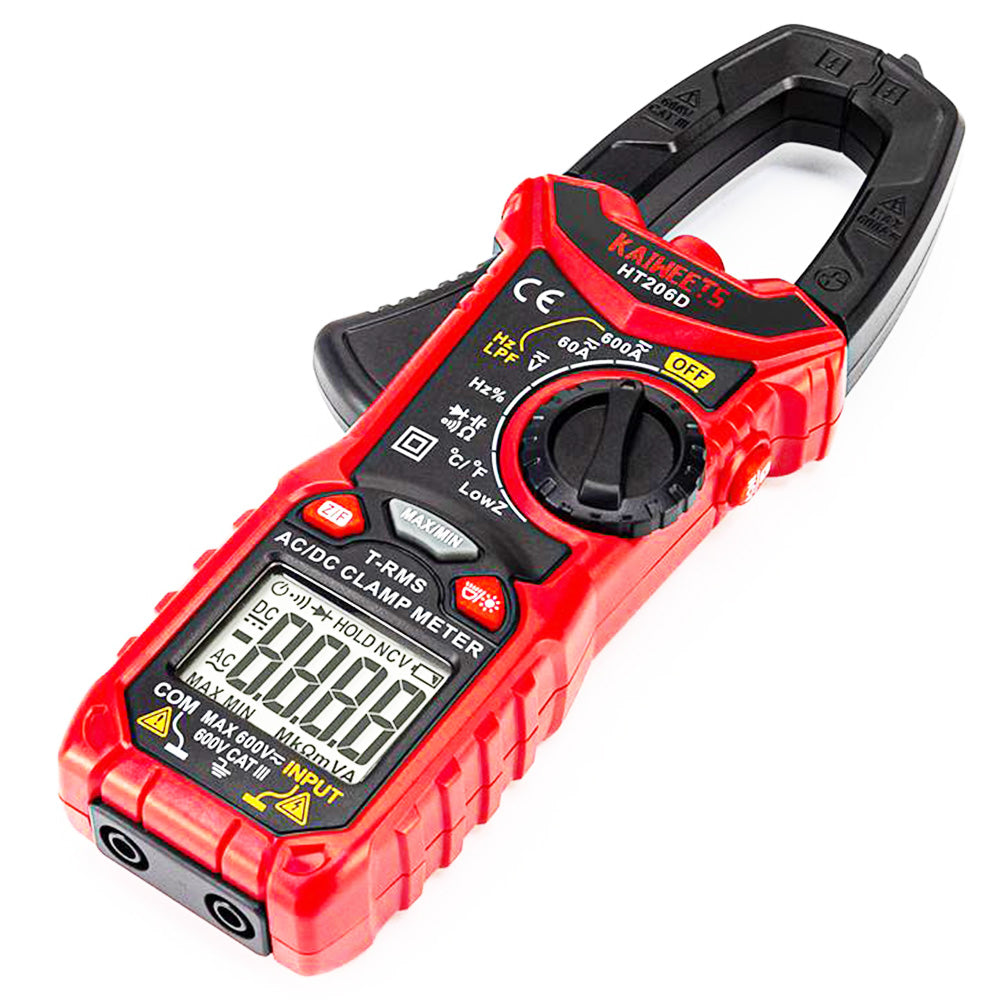KAIWEETS HT206D Digital Clamp Meter, 6000 Counts, AC/DC Current, LowZ & LPF, NCV Detection Function