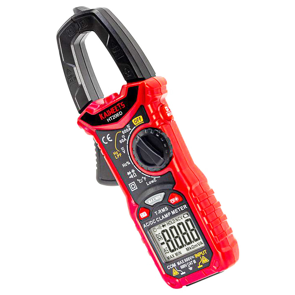 KAIWEETS HT206D Digital Clamp Meter, 6000 Counts, AC/DC Current, LowZ & LPF, NCV Detection Function