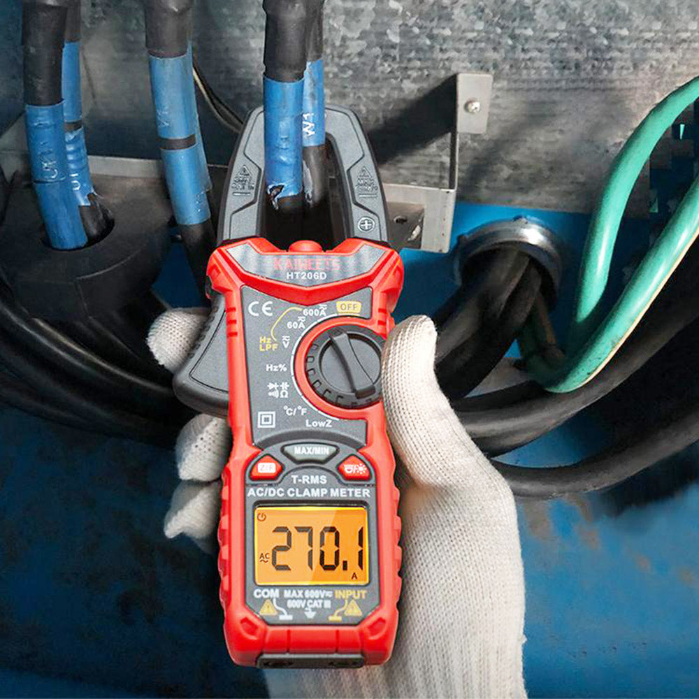KAIWEETS HT206D Digital Clamp Meter, 6000 Counts, AC/DC Current, LowZ & LPF, NCV Detection Function
