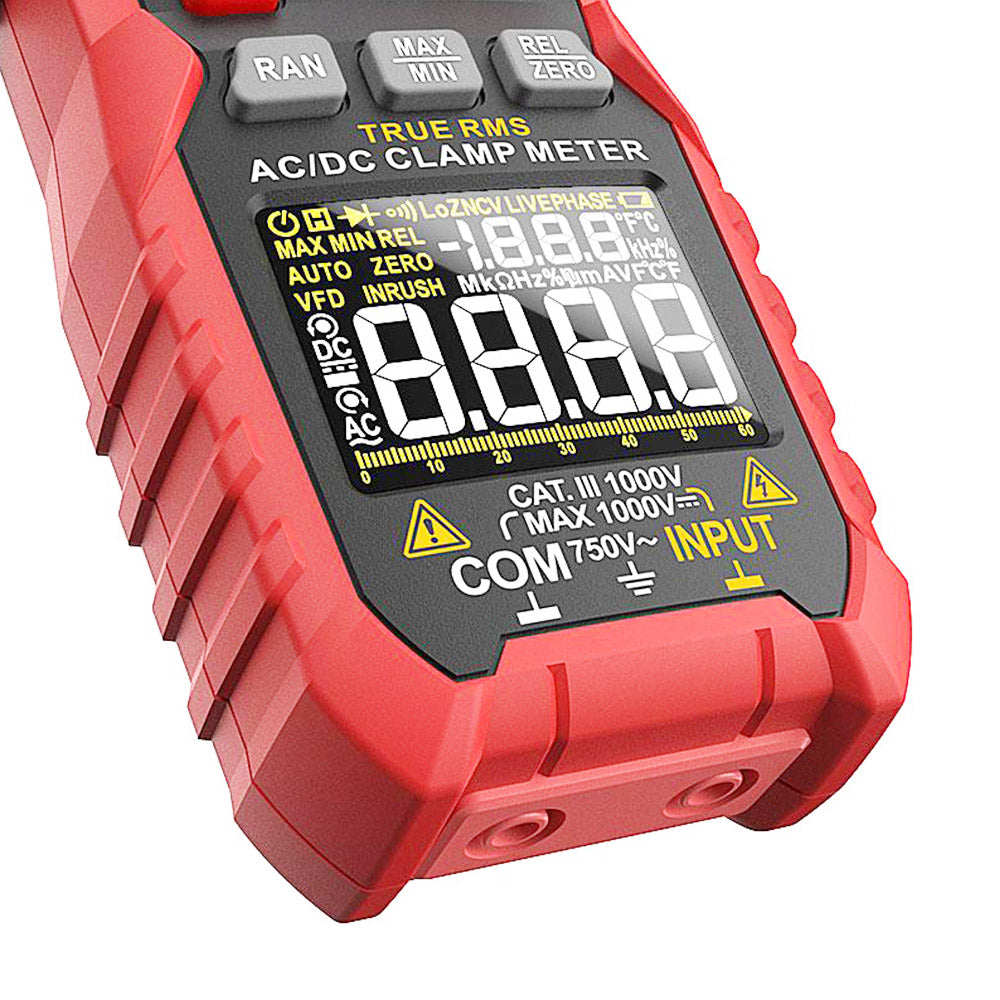 KAIWEETS HT208D INRUSH Clamp Meter, 1000 Amp AC/DC Current, 1000V AC/DC Voltage, NCV sensor, GFCI electrical outlets tester, Null Wire and Live Wire Testing