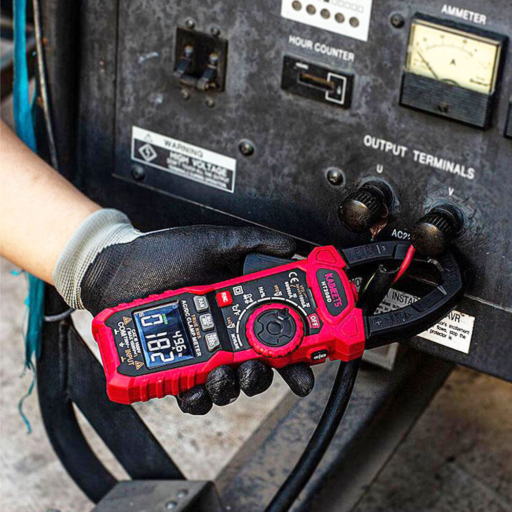 KAIWEETS HT208D INRUSH Clamp Meter, 1000 Amp AC/DC Current, 1000V AC/DC Voltage, NCV sensor, GFCI electrical outlets tester, Null Wire and Live Wire Testing