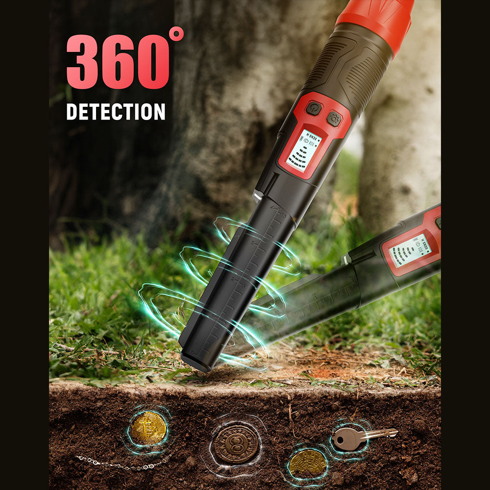 KAIWEETS PREC-POINTER I Metal Detector Pinpointer, 360° Detection, IP68 Waterproof, LCD Screen & Flashlight, 3 Alert Modes