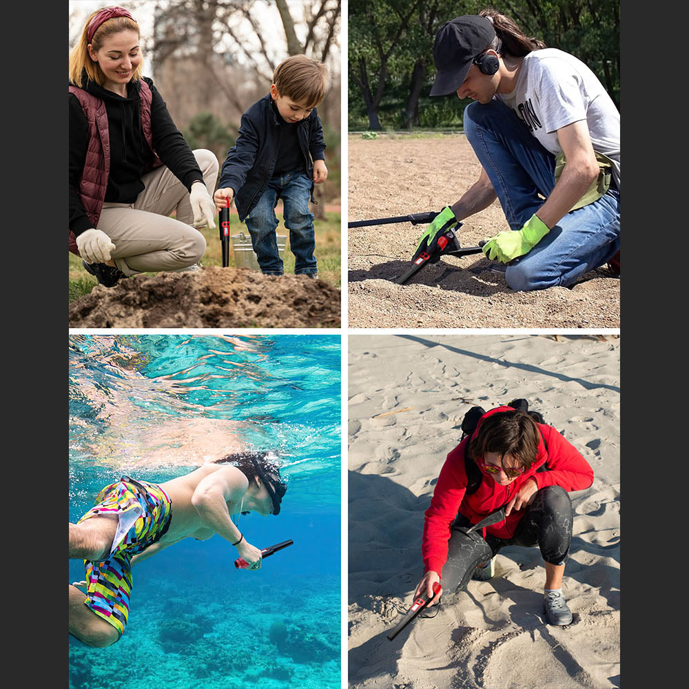 KAIWEETS PREC-POINTER I Metal Detector Pinpointer, 360° Detection, IP68 Waterproof, LCD Screen & Flashlight, 3 Alert Modes