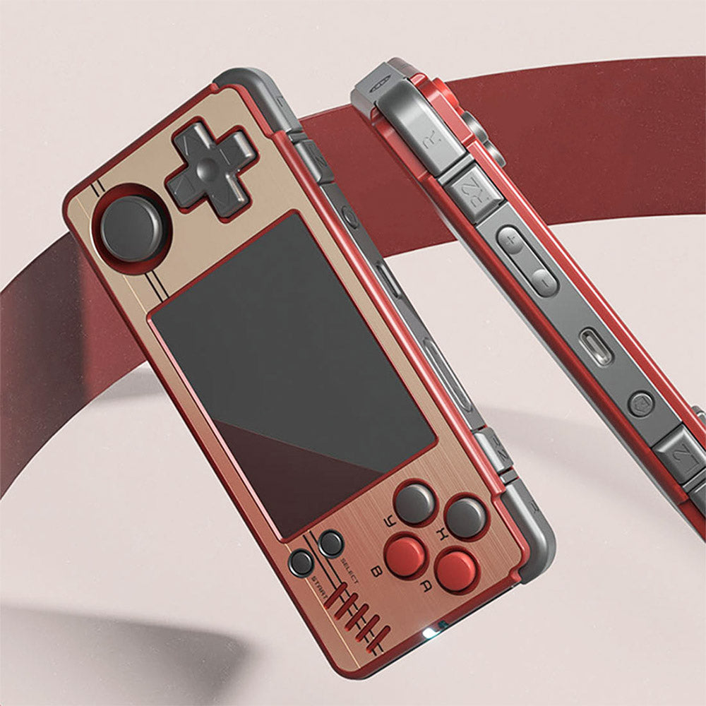 MIYOO A30 64GB Retro Game Console, 2.8-inch IPS Screen, 5H Battery Life, Linux System, 2.4G WiFi - Red Golden