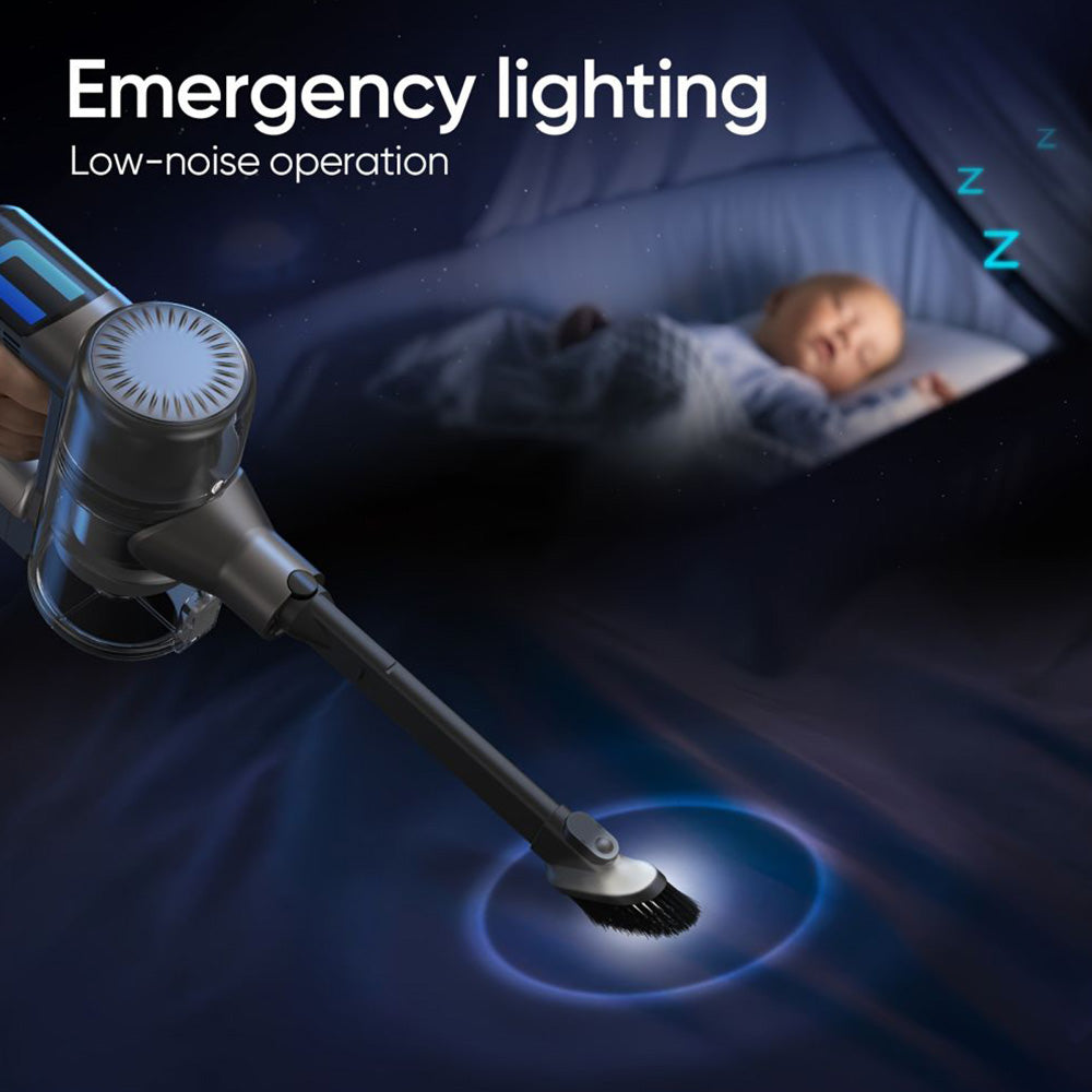 MOOSOO TD1-Mate Cordless Vacuum Cleaner, 33kPa Suction, LED Display, 45min Runtime, 420W Brushless Motor, Green Light, for Hardwood Floor Carpet Pet Hair
