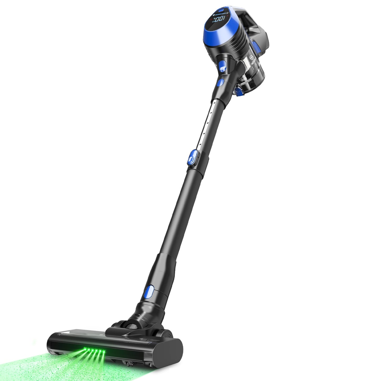 MOOSOO XC1 Cordless Vacuum Cleaner, 20kPa Suction, with LED Display, Max. 45min Runtime, 6 In 1 High Suction Stick Vacuum Cleaner with Wall Mount Charger, for Hard Floor Pet Hair Carpet, Home & Car Use