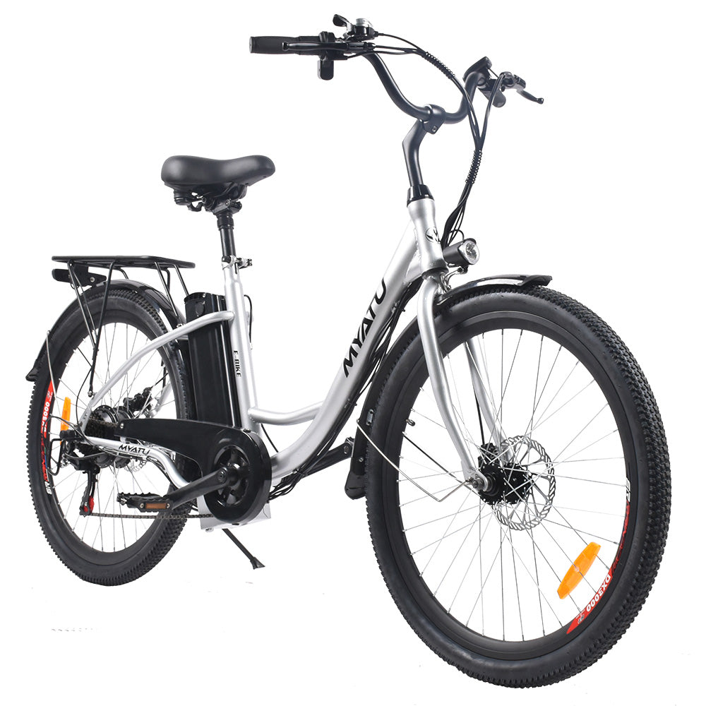MYATU MYT-TYY Electric Bike, 350W Motor, 36V 15Ah Battery, 26*1.95'' Tires, 25km/h Max Speed, 50km Range, Disc Brake, Shimano 7-speed