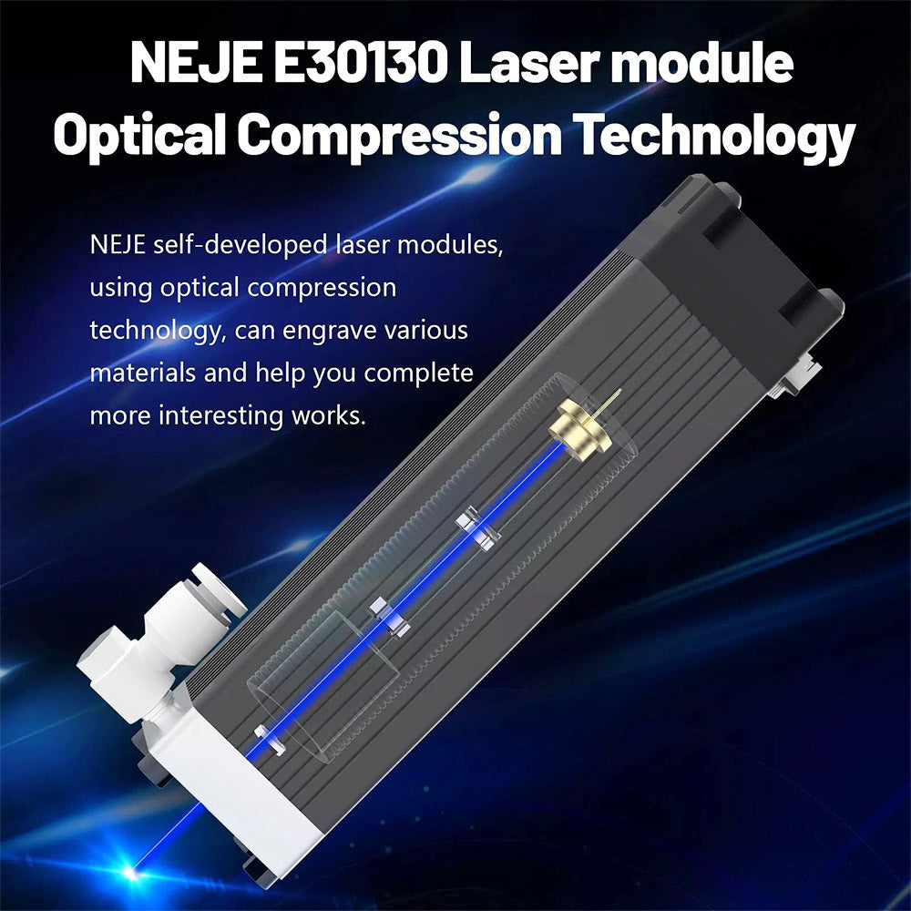 NEJE 3 Pro E30130 5.5W Laser Engraver Cutter, Auto Air Assist, APP Control, 0.06mm Compressed Spot, 0.01mm Precision, 1000mm/s, Engraving Size 400*410mm, Expandable to 400*1030mm