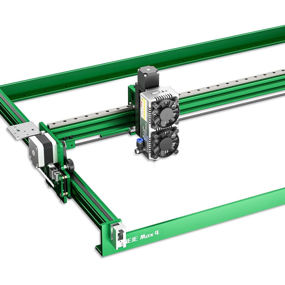 NEJE Max 4 Laser Engraver Cutter, E80 Laser Module, 24W Laser Power, GRBL Wireless Control, Motor Driver Z Axis, Auto Air-Assist, 0.1*0.1mm Focus, 4-Axis Control, Works Vertically, 750*460mm