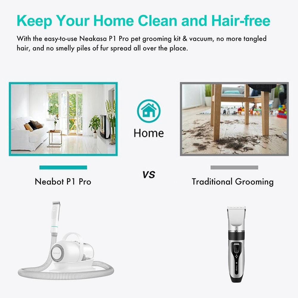 Neakasa P1 Pro Dog Clipper with Pet Hair Vacuum Cleaner