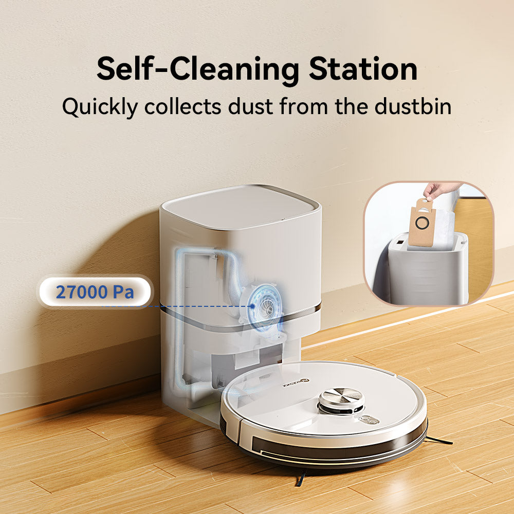 Neatsvor S600 Robot Vacuum Cleaner and Mop, 2.8L Dust Collection, 5200mAh Battery, LDS4.0 Laser Navigation, APP Control, Alexa & Google Home, 2-in-1 Brush, HEPA Filtration, and 350ml Water Tank