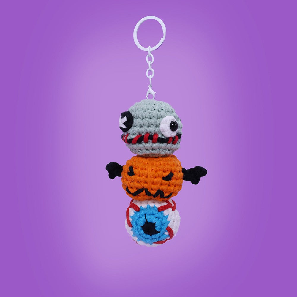 NestledCrafts Halloween Crochet Kit for Beginners, Amigurumi Knitting Kit, with Step-by-Step Video Tutorials - BooBalls