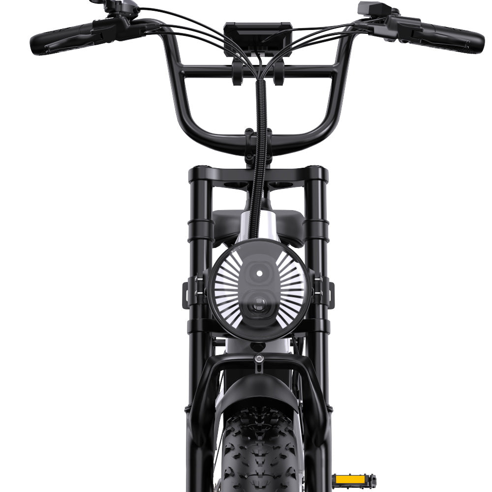 ONESPORT OT08 Pro Electric Bike, 500W Motor, 2*48V 18Ah Battery, 20*4.0 inch Tires, 25km/h Max Speed, 190km Max Range, Front & Rear Oil Disc Brakes, Suspension Fork, Shimano 7-speed - White