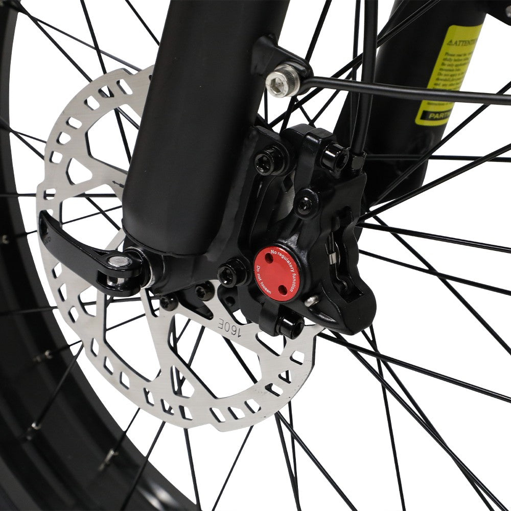 ONESPORT W66 Electric Bike, 500W Motor, 48V 13.5Ah Battery, 20*4.0 inch Tire, 25km/h Max Speed, 100km Range, Front & Rear Hydraulic Disc Brakes, Shock Absorbing Front Fork, 7-speed Transmission
