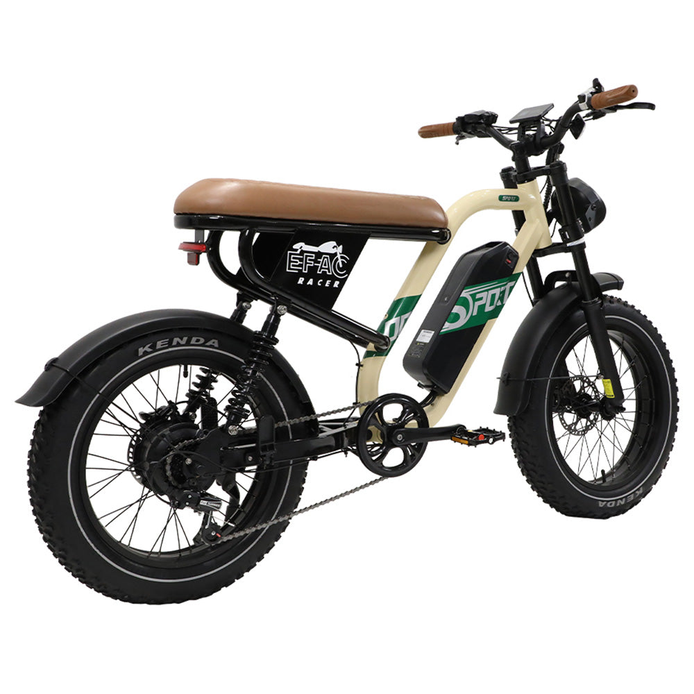 ONESPORT W66 Electric Bike, 500W Motor, 48V 13.5Ah Battery, 20*4.0 inch Tire, 25km/h Max Speed, 100km Range, Front & Rear Hydraulic Disc Brakes, Shock Absorbing Front Fork, 7-speed Transmission