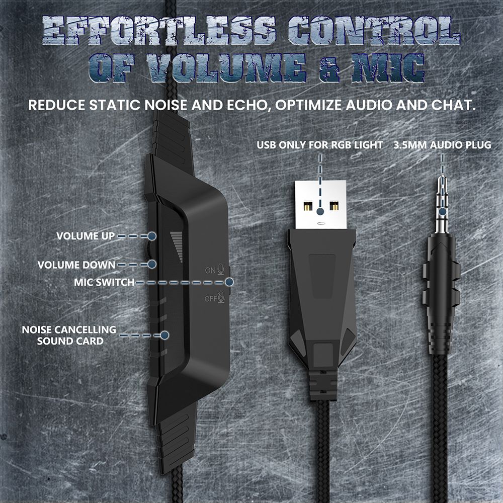 ONIKUMA K10 Wired Headphones Gaming Headset