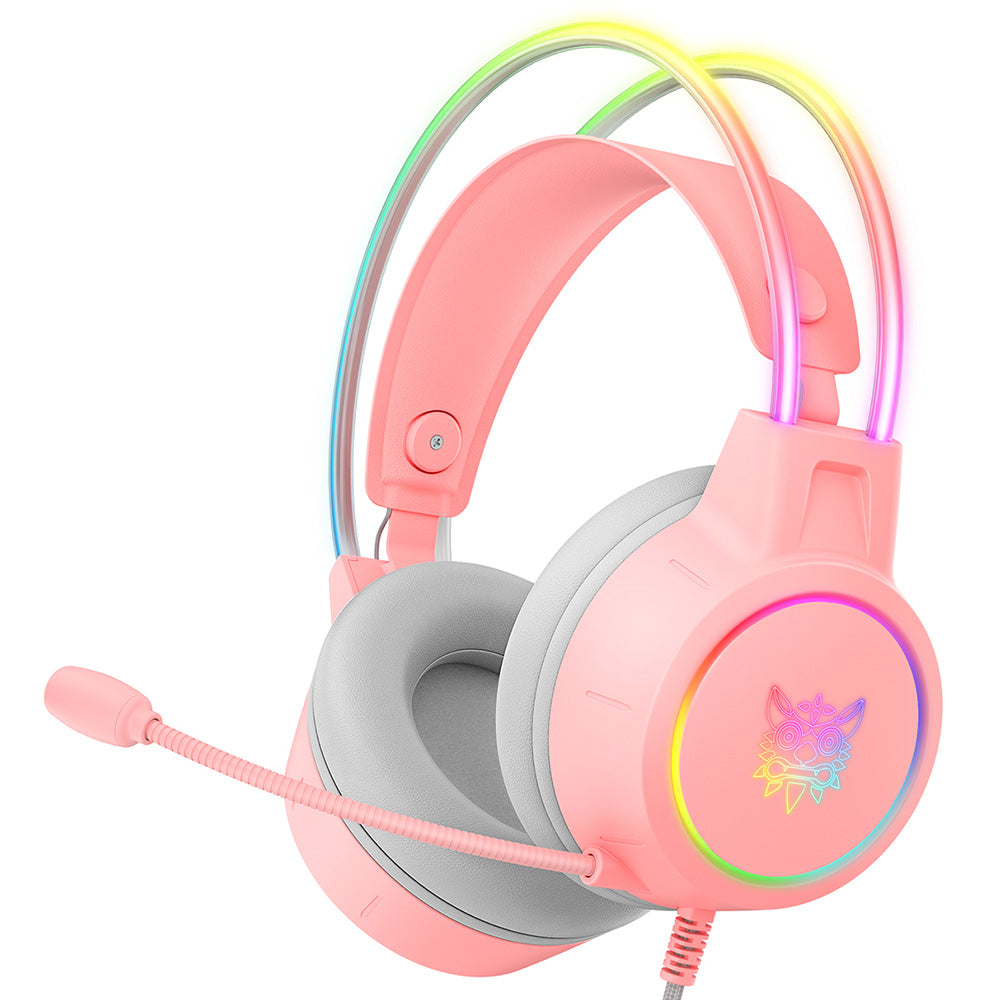 ONIKUMA X15 Pro Wired Gaming Headphones - Pink