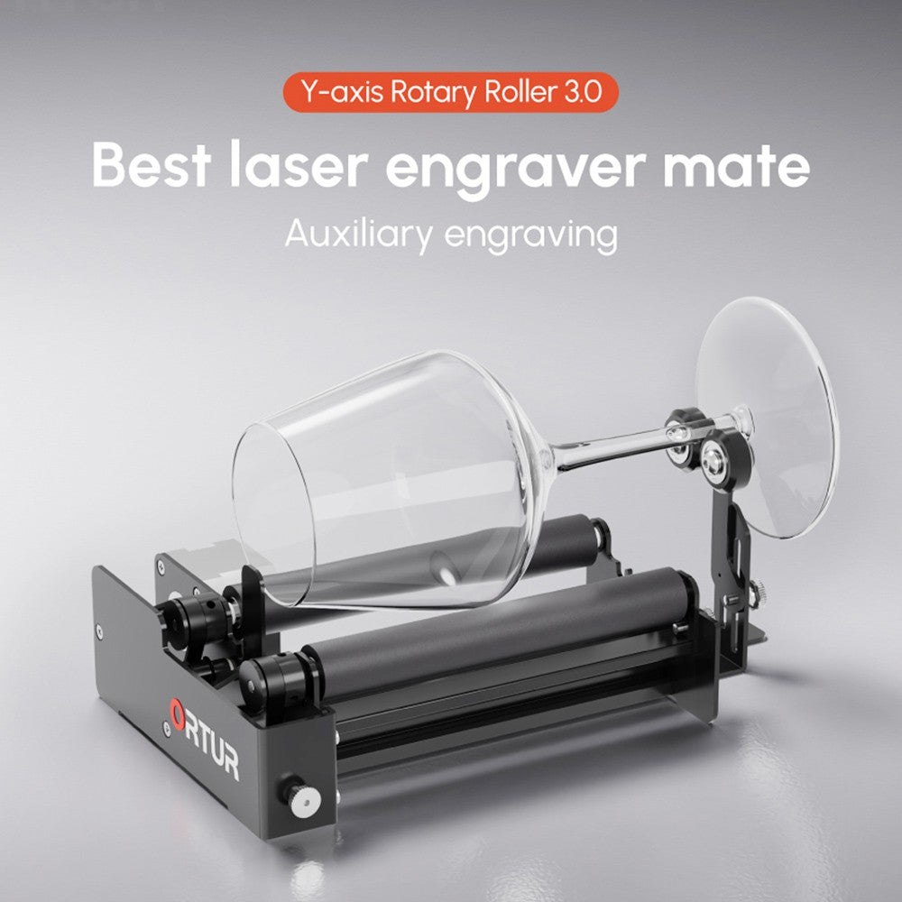 ORTUR YRR3.0 Y-Axis Rotary Roller, Engrave on Cylindrical Objects, Goblets, Rods