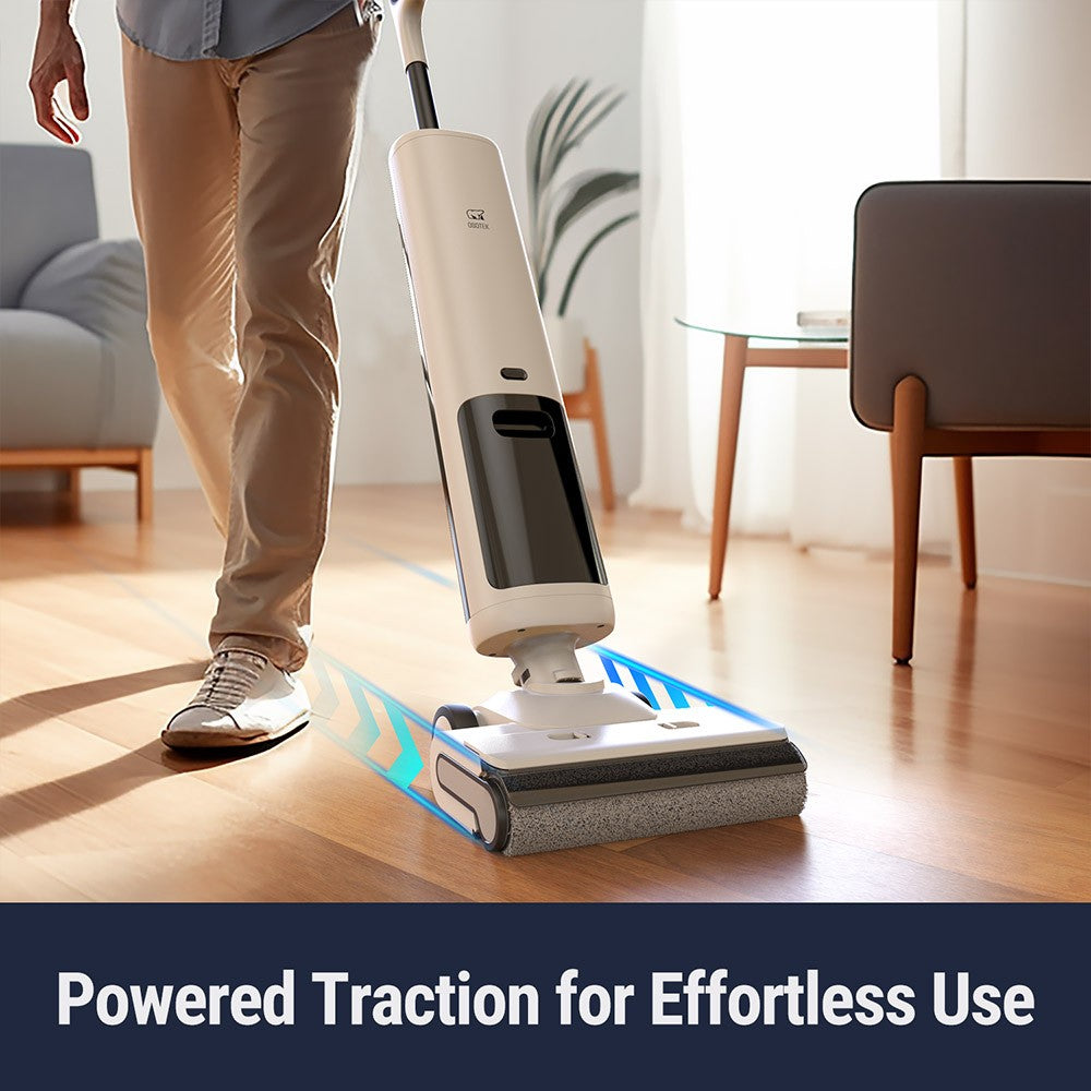 Xiaomi OSOTEK H200 Lite Wet Dry Vacuum Cleaner, 12.5KPa,180 Degree Horizontally Reclining, 2 Sides Edge Cleaning, 30 Mins Runtime 750ml Clean Water Tank, LED Screen - White