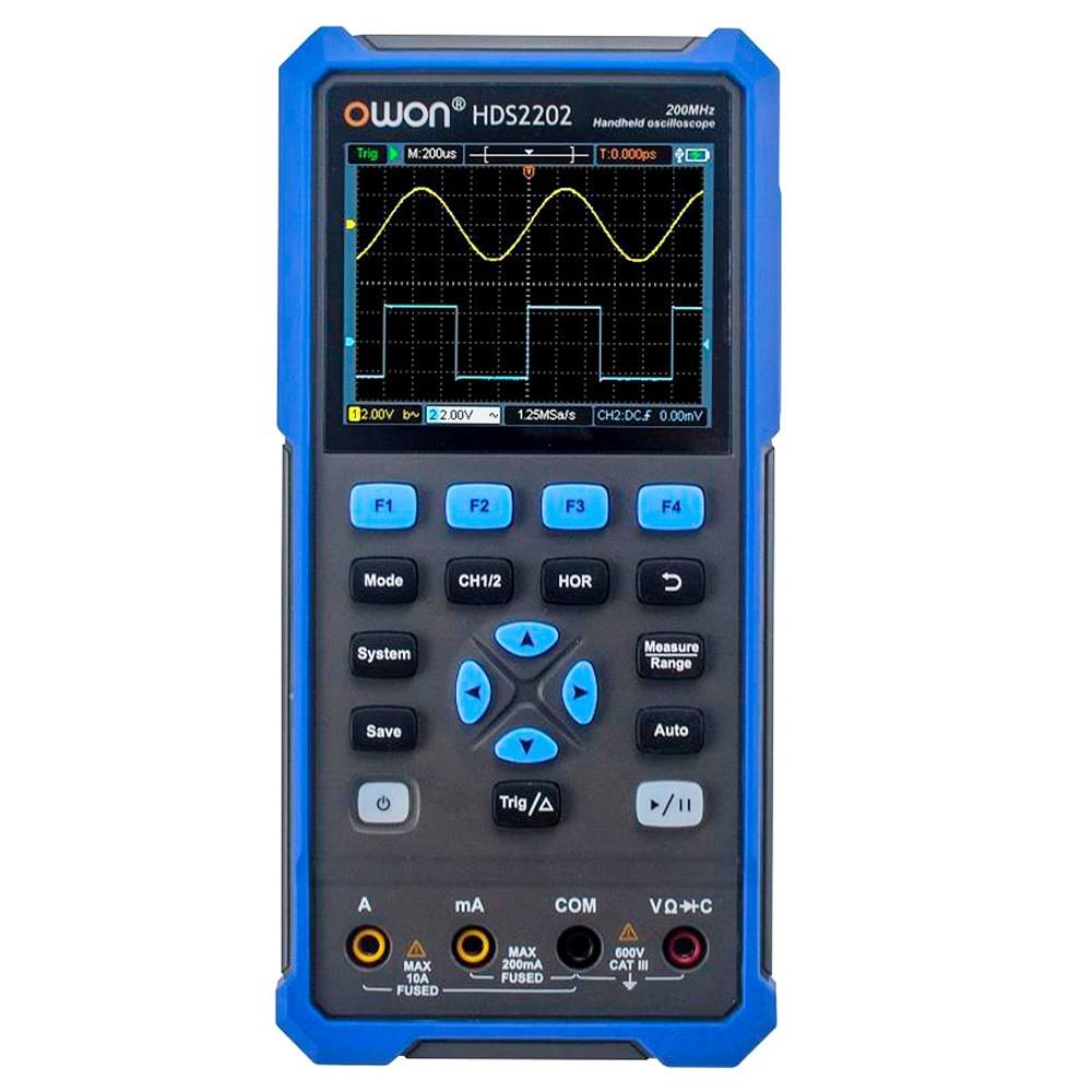 OWON HDS2202 2 in 1 Digital Oscilloscope Multimeter, 200MHz Bandwidth, 1GSa/s Sampling Rate, 20000 Counts - US Plug