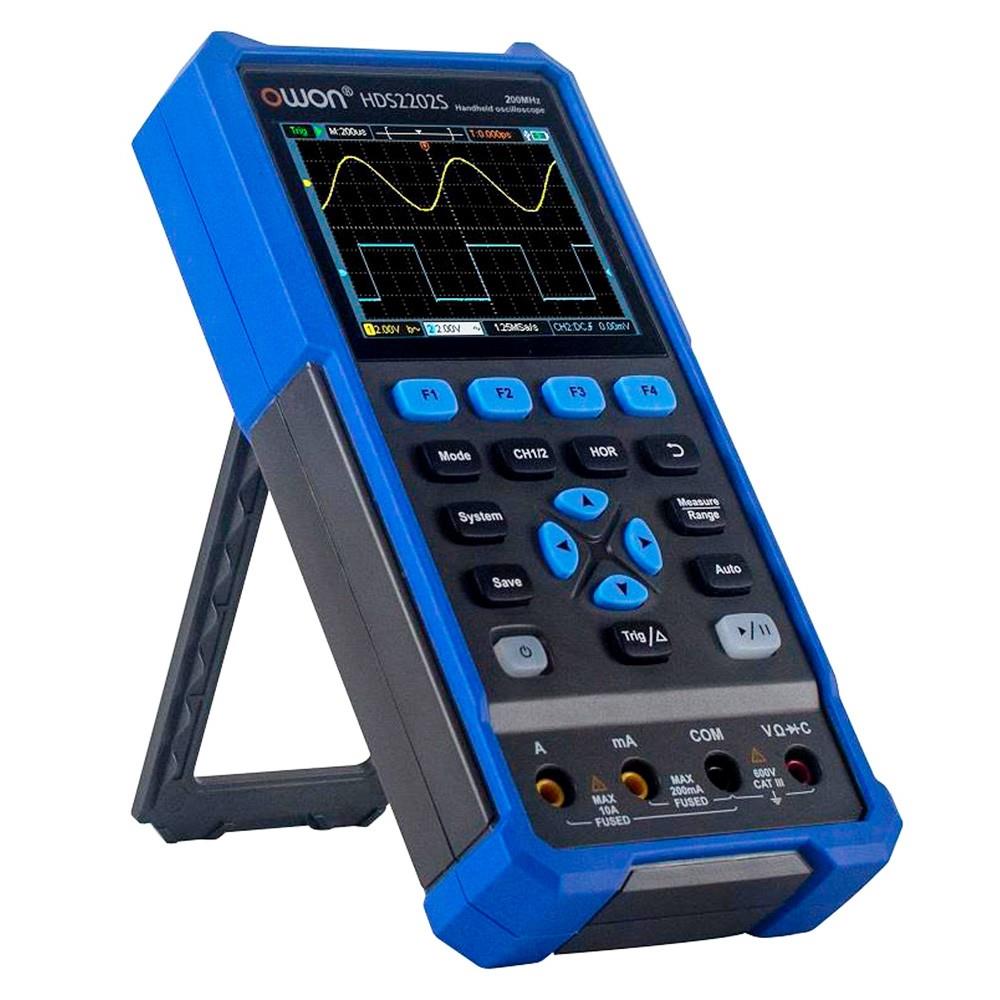 OWON HDS2202S 3 in 1 Digital Oscilloscope Multimeter Signal Generator, 200MHz Bandwidth, 1GSa/s Sampling Rate, 20000 Counts - AU Plug