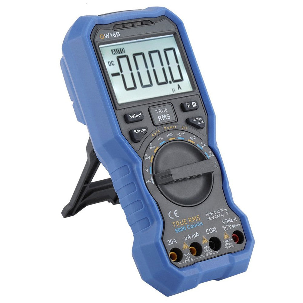 OWON OW18B Bluetooth Multimeter, Thermometer Data Logger, 5999 Counts, NCV Non-Contact Voltage Sense, True RMS Test, Support Android, iOS, Flashlight Function