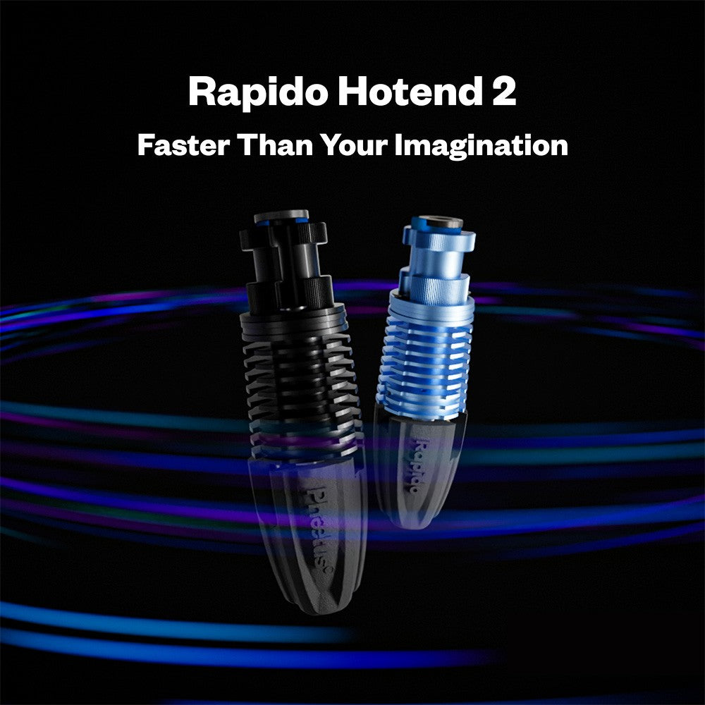 Phaetus Rapido 2.0 UHF Hotend, for Prusa 3D Printers and Volcano and V6 Nozzle, 350 Celsius Max Printing Temperature, Compatible with Thermoplastic Filaments and Composite Materials - Blue