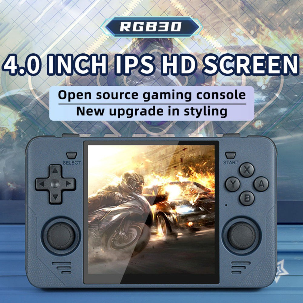Powkiddy RGB30 Handheld Game Console Open Source Linux 16GB TF Card, 5G WiFi - Black