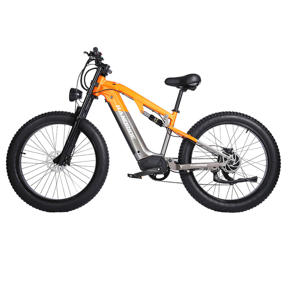 RANDRIDE YX80 Electric Bike, 1500W Brushless Motor, 48V 20Ah Battery, 26x4.0'' CST Fat Tire, 50km/h Max Speed, 124km Max Range, Rear Shock Absorber, Shimano Hydraulic Brakes, Shimano 7 Speed, LCD Display
