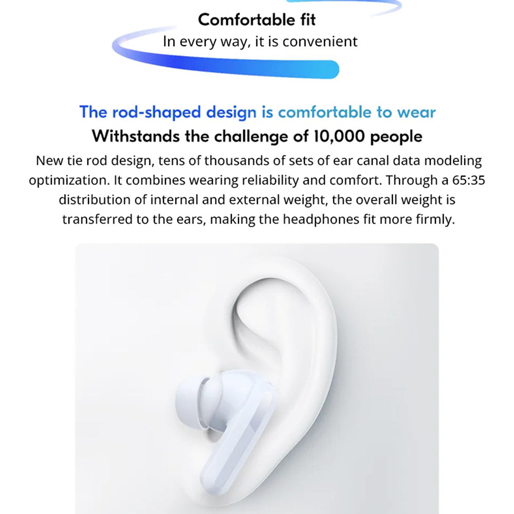 Redmi Buds 5 TWS Earbuds, 46dB ANC 4 EQ Sound Bluetooth 5.3 Chinese Version - White
