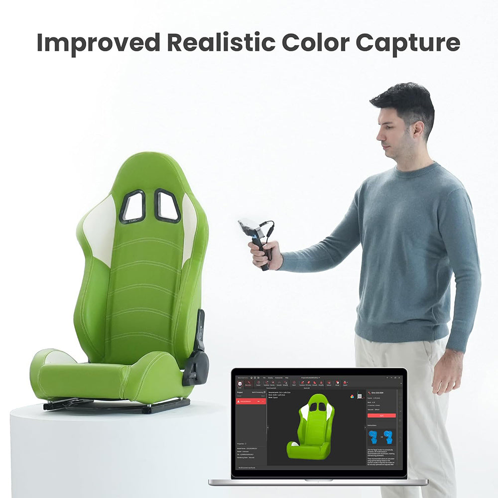Revopoint RANGE 2 3D Scanner, 0.1mm Precision, 2MP Resolution, Up to 16fps Scanning Speed, 400-1300mm Working Distance, 4 Flash LEDs, IMU Motion Tracking, Supports Body Face/Large Objects & Win/Android/iOS/macOS